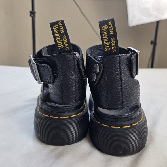 Dr. Martens Clarissa II Quad Platform Sandals Black Leather Size 5US (36EU) - Picture 4 of 13